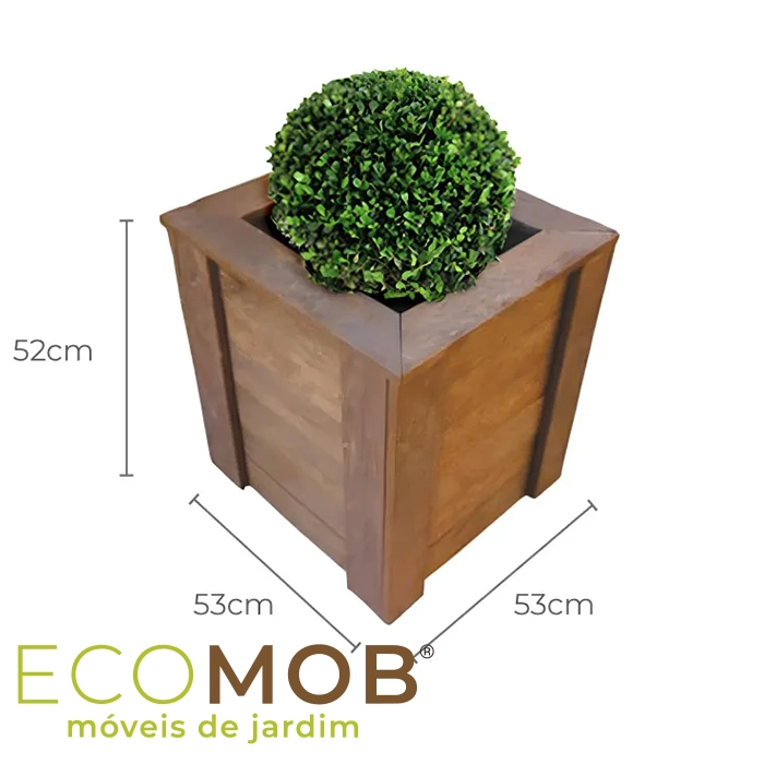 Cachepô com borda para jardim