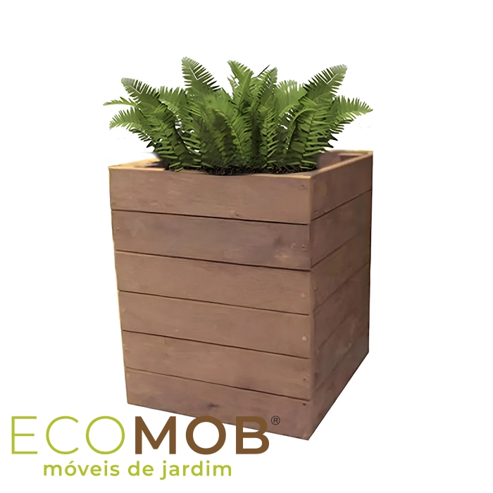 Cachepô quadrado sustentável para decoração
