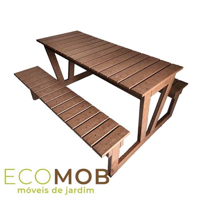 Mesa de piquenique sustentável