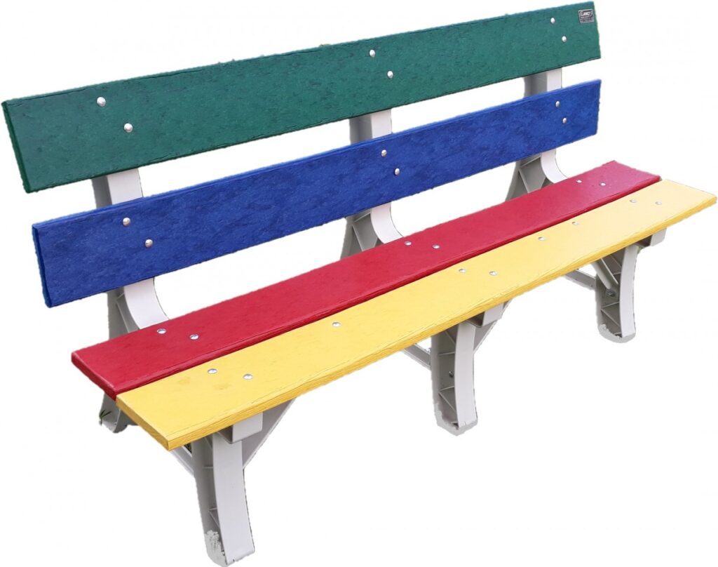 Banco Colorido de Madeira Plástica